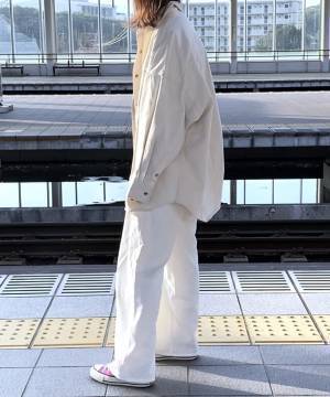 春のデニムは白！【ライトオン】の「ビッグシャツ」コーデまとめ