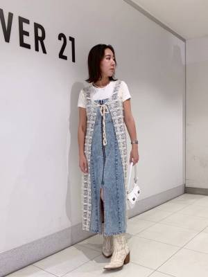 着るだけでパッと華やか♡【FOREVER21】3WAYで使える！「レースワンピース」