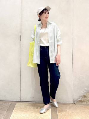 ウエスト楽ちん♡【グローバルワーク】カジュアルもきれいめも◎「万能デニム」