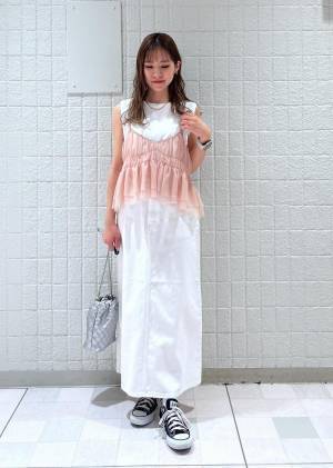 一点投入で即キュート♡【ロペピクニック】重ね着でも単体でも使える！「キャミ付きトップス」