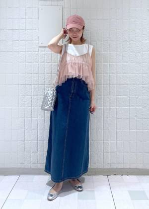 一点投入で即キュート♡【ロペピクニック】重ね着でも単体でも使える！「キャミ付きトップス」