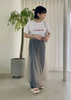 ＜すぐに真似させて！＞【ROPÉ PICNIC】“チュールアイテム”を使った「最旬コーデ」