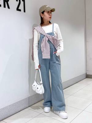 えぇ？！ センス半端ない！【FOREVER21】スリット入りが可愛い♡「サロペット」