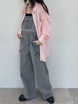 えぇ？！ センス半端ない！【FOREVER21】スリット入りが可愛い♡「サロペット」