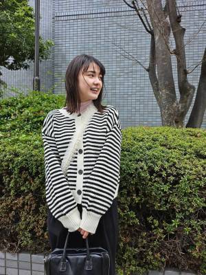 《えっお値下げ中？！》【グローバルワーク】1枚あれば安心♡「ボーダーカーディガン」