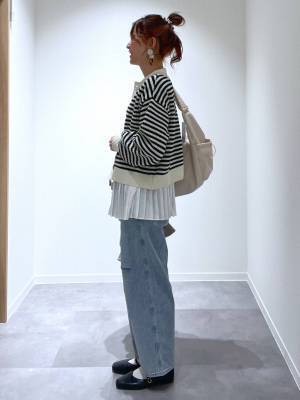 《えっお値下げ中？！》【グローバルワーク】1枚あれば安心♡「ボーダーカーディガン」