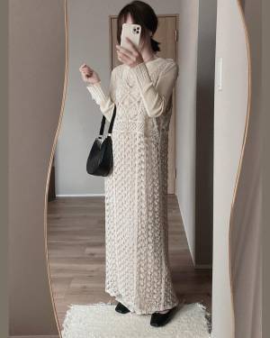 この着こなし真似したいッ♡【しまむら】「淡色ニットジレ ＆ ベスト」コーデが可愛い！