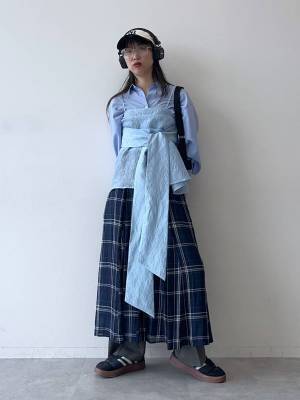 マンネリ化を解決！【グローバルワーク】の「チェックスカート」でコーデに華を♡