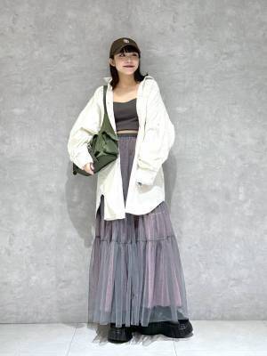 《このシルエット、可愛くてずるい♡》 今から買い足したい！【チュールスカート】