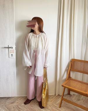 こりゃ、可愛い♡【しまむら】棚にあったら即買いたい！「透け感トップス」