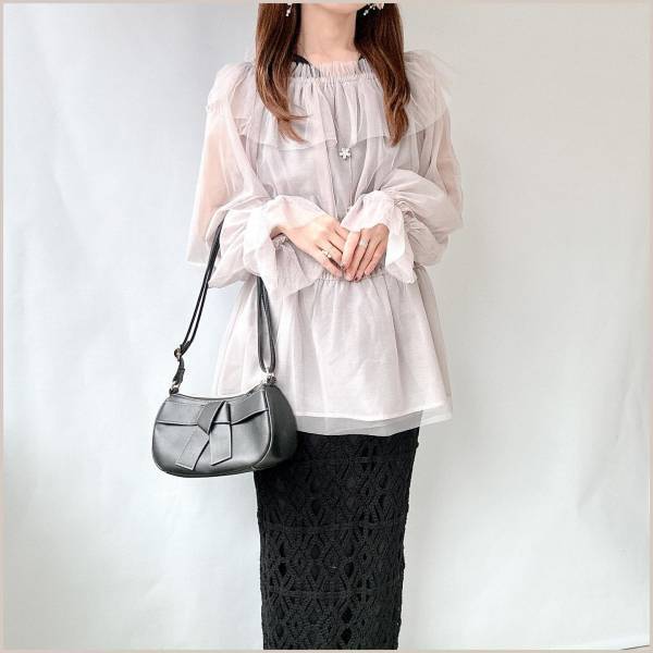 こりゃ、可愛い♡【しまむら】棚にあったら即買いたい！「透け感トップス」