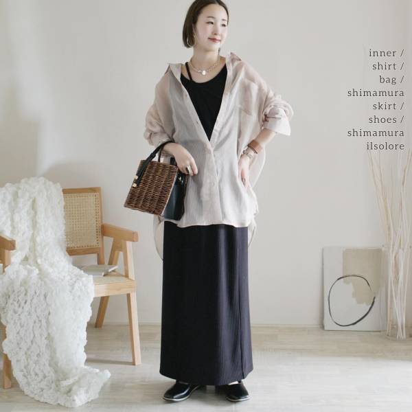 トキメキが止まらない♡【しまむら】コーデに抜け感プラス！「シアートップス」