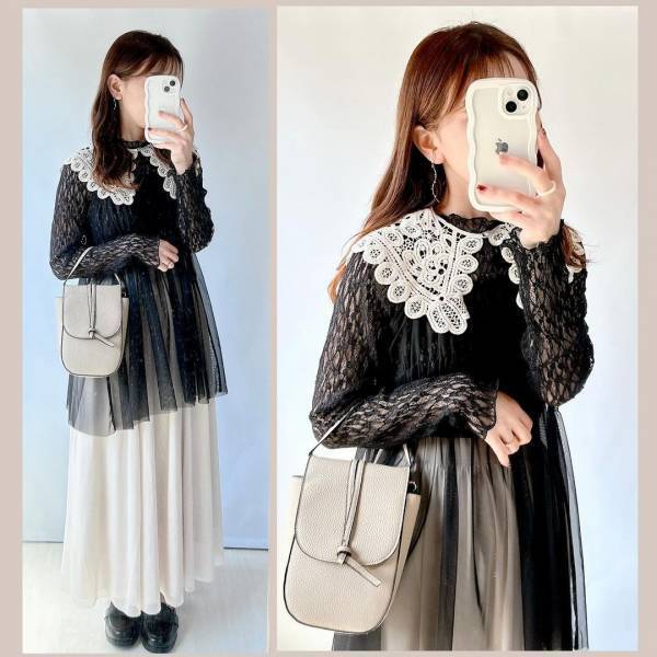 即マネしたい♡【しまむら】の“チュールキャミ”を使った「お手本コーデ」って？