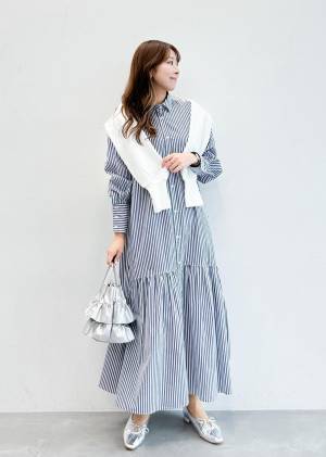 爽やかさをプラス♡【ロペピクニック】いま、買いたい「ストライプ ワンピ」