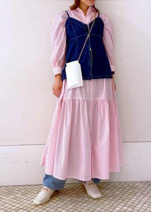 今季、大注目ーッ！【ROPÉ PICNIC】一点投入で即トレンド♡「デニムビスチェ」