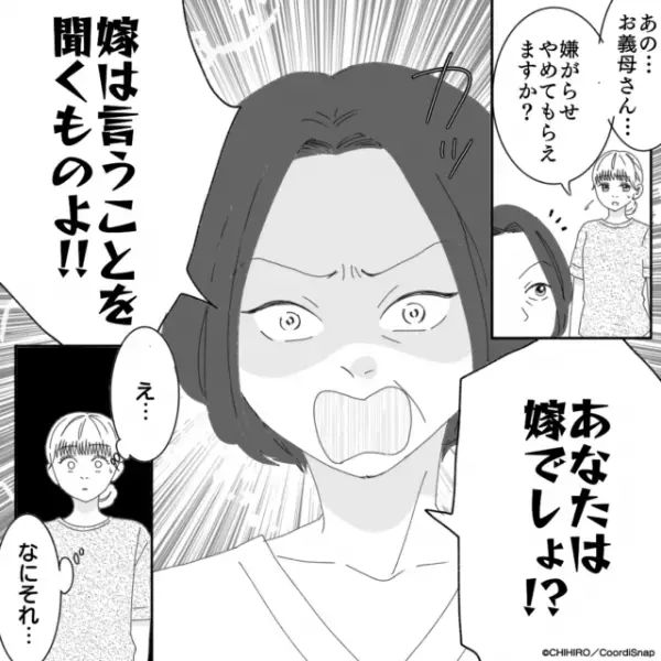 嫌がらせをしてくる義母。嫁「やめてもらえますか？」義母「嫁は言うことを聞くものよ！！」→まさかのブチギレに拍子抜け…