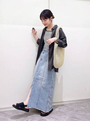 この夏絶対マネしたい♡【グローバルワーク】“ロングスカート”を使った「カジュアルコーデ」