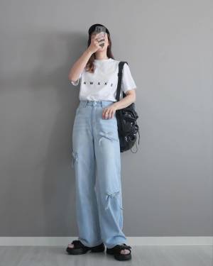 《厚底でスタイルアップ期待♡》【GU】どんなコーデにも使える！「スポーツサンダル」