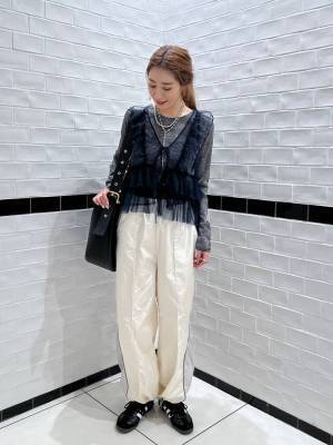 ＜一点投入でオシャレさんに！＞ 透け感がたまらない♡【チュールトップス】