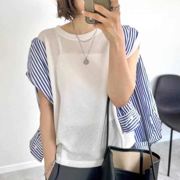 『大当たりアイテム』発見ッ！！【GU】二の腕カバーも叶う♡「最強トップス」