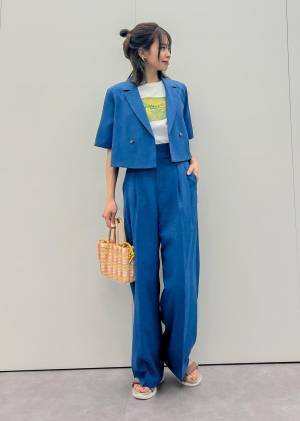 《セットでも単品でも使える♡》【ROPÉ PICNIC】夏でも快適！「クロップドジャケット」