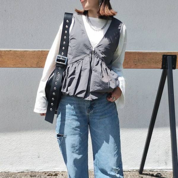 こりゃヘビロテ確定かも♡【しまむら】レイヤードでオシャレ度UP！「注目ビスチェ」