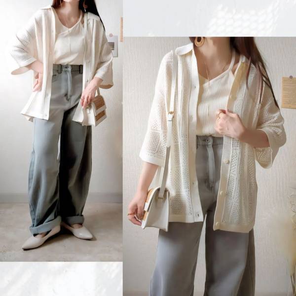 大至急【GU】に買いに行ってーッ！ メンズなのに上品に着られる♡「ニットシャツ」