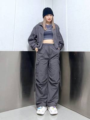 せ、センス良ッ！！【ALAND】韓国っぽコーデが完成する♡「ナイロンパンツ」