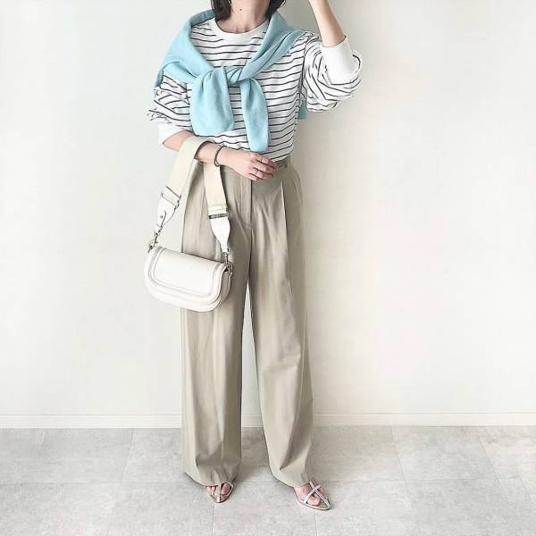 今すぐ真似したい！【ユニクロ】大人上品に決まる♡「タックワイドパンツ」