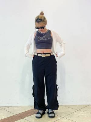 サイドのリボンがたまらん♡【ALAND】穿くだけで今っぽコーデに♡「ワークパンツ」