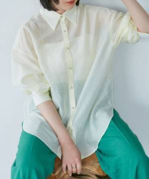 今買い足すなら？ → トレンド感爆上げ！【最旬シアーシャツ】が正解♡