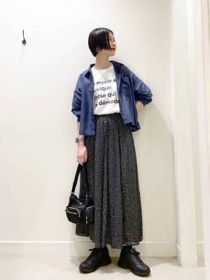 こういうの欲しかったーッ！【グローバルワーク】オンオフ着られる♡「フレアスカート」