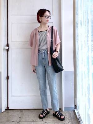 『着る服悩む』 → 解決！【グローバルワーク】1枚でサマ見え♡「機能性ブラウス」