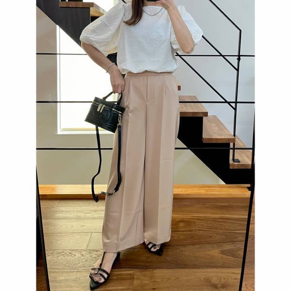 二の腕カバーが叶う♡ 涼しげ【ボリューム袖ブラウス】