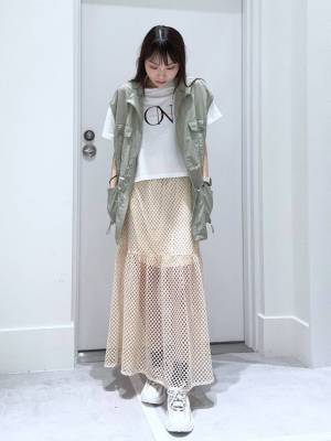 こんなの探してた！！【FOREVER21】透け感が可愛い♡「メッシュスカート」