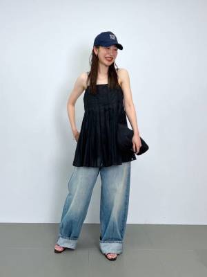 ＜夏のヒット予想！＞ふんわり腰まわりカバー！ 大人盛れ【キャミトップス】