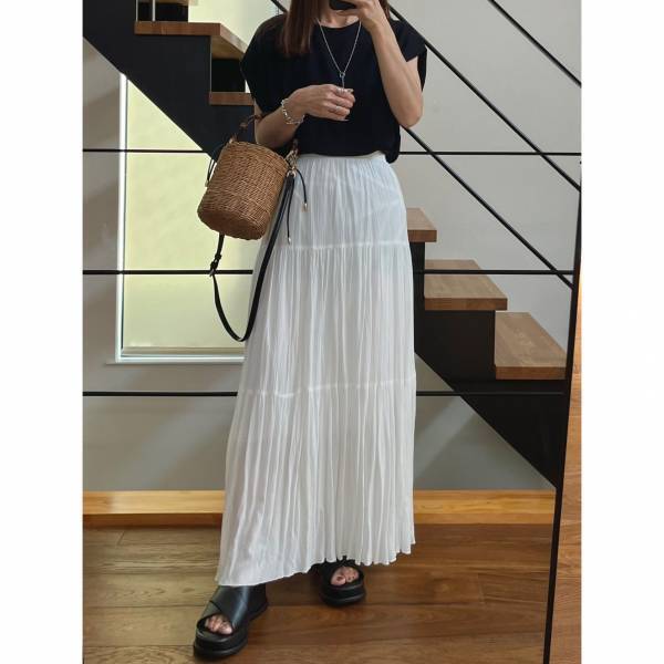 肩のライン、キレイ♡【GU】夏に活躍！「フレンチスリーブT」