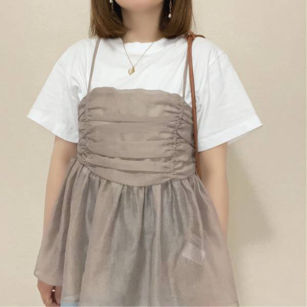 プラスワンでトレンド感バッチリ！【しまむら】大人っぽ「シアーキャミ」