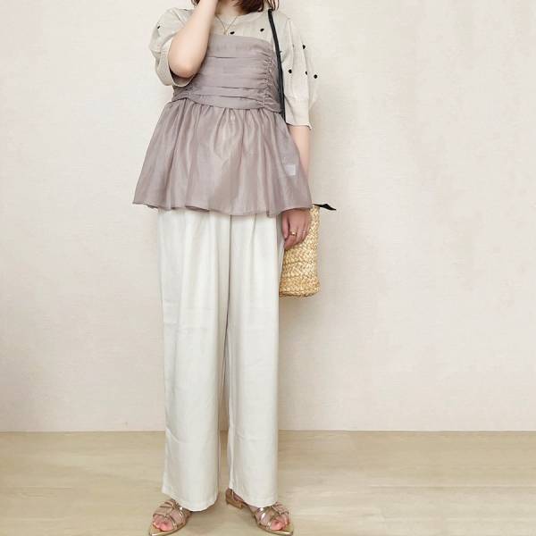 プラスワンでトレンド感バッチリ！【しまむら】大人っぽ「シアーキャミ」