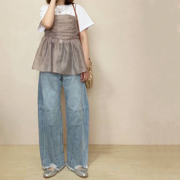 プラスワンでトレンド感バッチリ！【しまむら】大人っぽ「シアーキャミ」