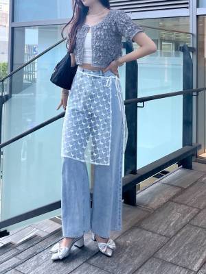 ズボン合わせが今っぽ可愛い♡【レーススカート】もう買った？