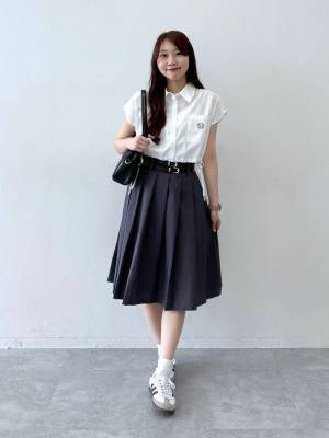 この丈感が可愛いーー♡【ALAND】短めトップスとも相性◎「プリーツスカート」