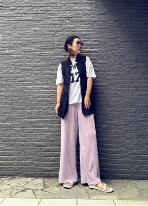 暑い季節に着やすい！【薄手ベスト】を使ったおすすめコーデ