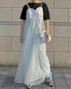 えッ、こんなの売ってたの！？【しまむら】プチプラの域超えてる♡「高見えキャミワンピ」