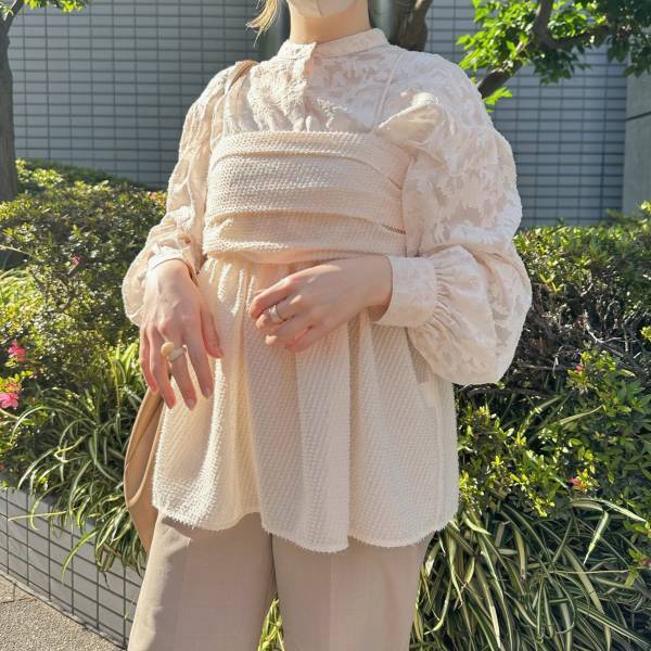 一癖がかわいい♡【しまむら】トレンド感がUPする「ラメ入りビスチェ」