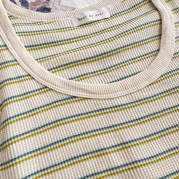 爽やか見えするインナー発見！【しまむら】夏に着たい「ボーダータンク」