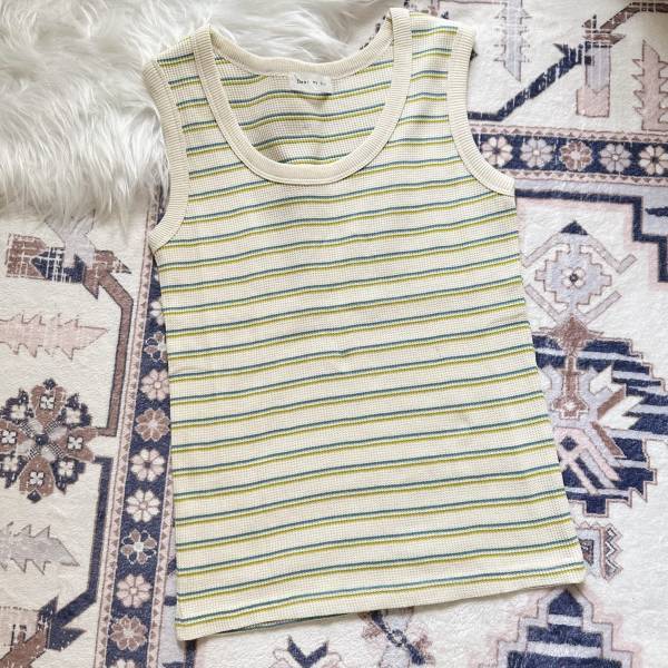 爽やか見えするインナー発見！【しまむら】夏に着たい「ボーダータンク」