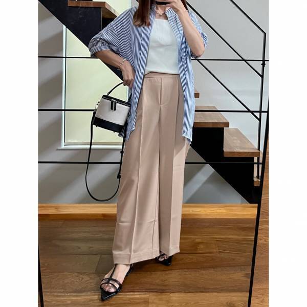 サイズ展開が豊富！【Pierrot】「ワイドパンツ」のシルエットがキレイ！