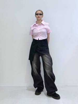 これは優秀だわ！【ALAND】1着で2通りの着こなし♡「ラッププリーツミニスカート」