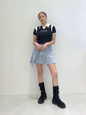 これは優秀だわ！【ALAND】1着で2通りの着こなし♡「ラッププリーツミニスカート」